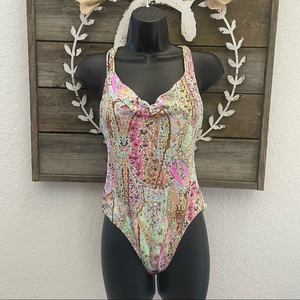 Victoria’s Secret pastel strappy back one piece swimsuit size‎ M